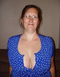 Blue with white poka dots