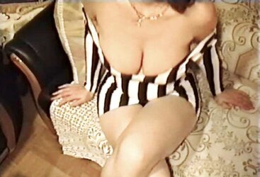 SAG - Huge-Titted Mega-Slut In A Taut Striped Stunning Minidress