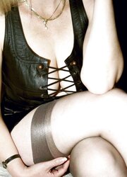 SAG - Dark-Hued Roped Lth Bustier