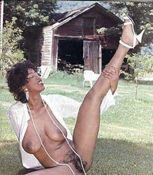 Vintage dark-hued pornographic star Charity