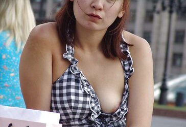 Teenager downblouse
