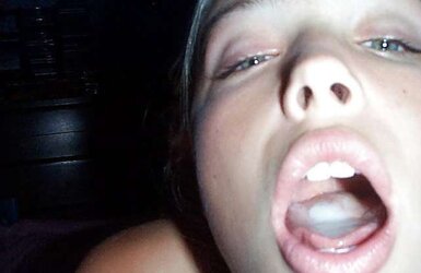 Teenager gargling and getting nailed