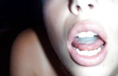 Teenager gargling and getting nailed