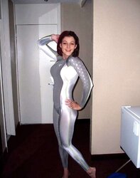 Mummy Becky. Leggings, Latex, Stockings and taut sundress