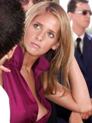 Celebrity upskirt and nip slides