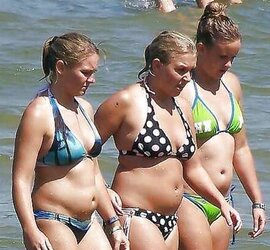 Bathing Suit bathing suit hooter-sling plumper mature clad teenager giant boobies
