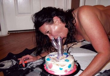 Chances whorish soiree with a fake penis cake