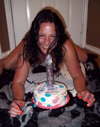 Chances whorish soiree with a fake penis cake