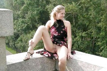 Upskirt and snatch showing. Display the beaver!