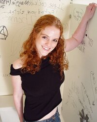 Redhead gloryhole facial cumshot