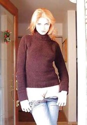 Trousers pulled down frontal