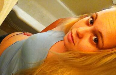 Round Platinum-Blonde Teenager