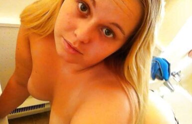 Round Platinum-Blonde Teenager