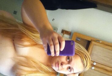 Round Platinum-Blonde Teenager