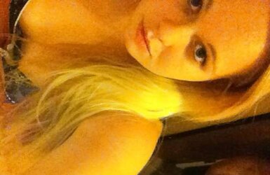 Round Platinum-Blonde Teenager