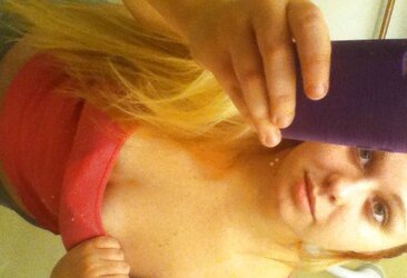 Round Platinum-Blonde Teenager