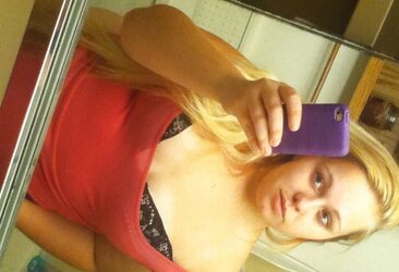 Round Platinum-Blonde Teenager