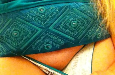 Round Platinum-Blonde Teenager