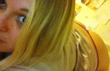 Round Platinum-Blonde Teenager