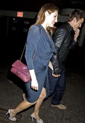 Kelly Brook exiting Mahiki Nightclub in London