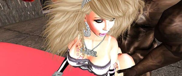 Ash-Blonde German Barbie Pummels Massive Dark-Hued Man Rod On Car In Public