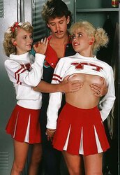2 uber-cute blondes sharing a dude in the locker apartment