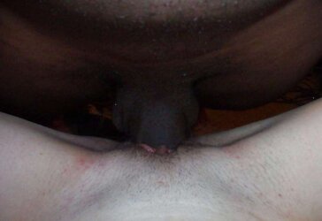 HIS BIG BLACK COCK porked me in the tabouret