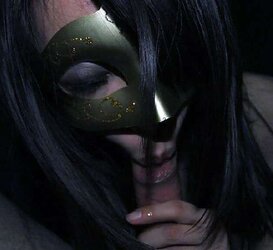 Hooded Chinese Gal Gargling Manhood