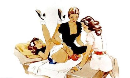 Female Dom fetish vintage artwork