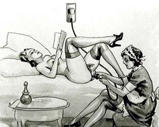 Female Dom fetish vintage artwork
