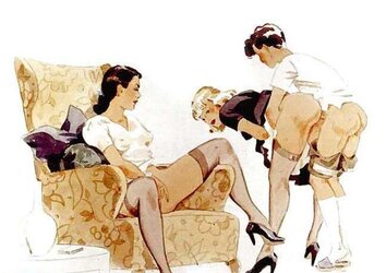 Female Dom fetish vintage artwork