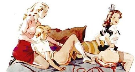 Female Dom fetish vintage artwork