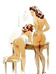 Female Dom fetish vintage artwork