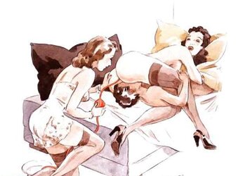 Female Dom fetish vintage artwork