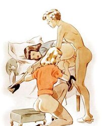 Female Dom fetish vintage artwork
