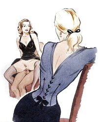 Female Dom fetish vintage artwork