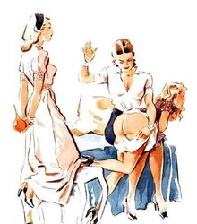 Female Dom fetish vintage artwork