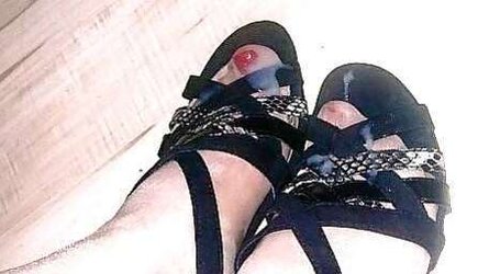 Spunk on high-heeled slippers mules sandals