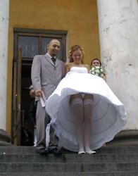 Wedding day upskirts