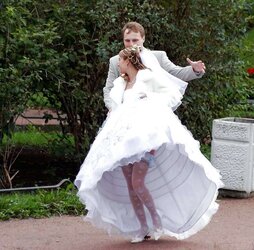 Wedding day upskirts
