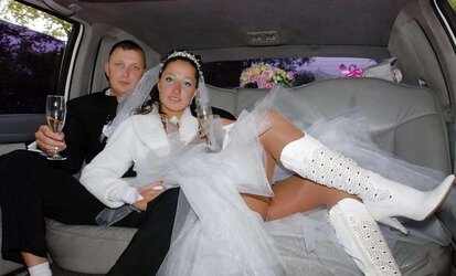 Wedding day upskirts