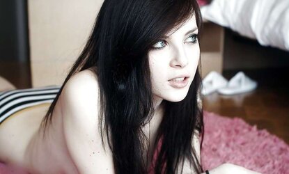 Wonderful blue saw inked teenager stunner