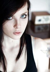 Wonderful blue saw inked teenager stunner
