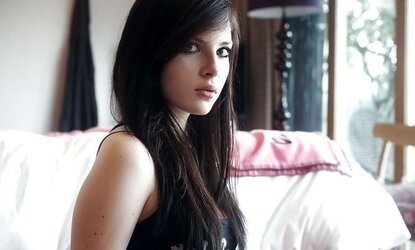 Wonderful blue saw inked teenager stunner