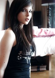 Wonderful blue saw inked teenager stunner