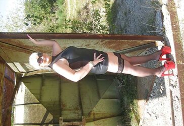 Nylons and High High-Heeled Slippers Outdoor