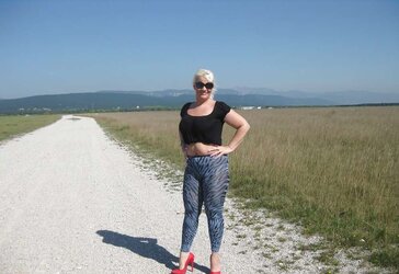 Nylons and High High-Heeled Slippers Outdoor