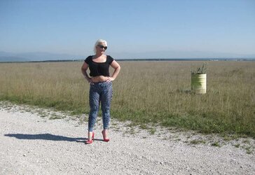 Nylons and High High-Heeled Slippers Outdoor