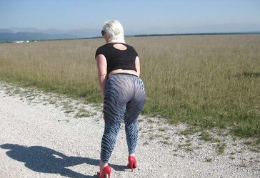 Nylons and High High-Heeled Slippers Outdoor