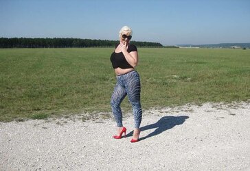 Nylons and High High-Heeled Slippers Outdoor